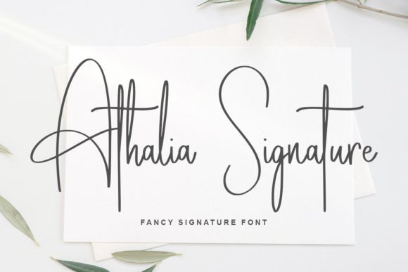 Athalia Signature: A Natural Script Font for Business Branding and Marketing
