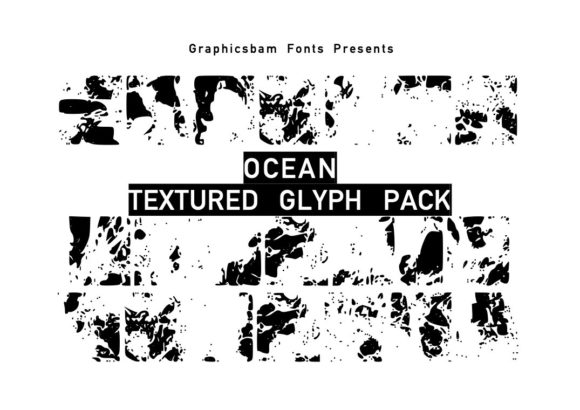 Ocean Textured Glyphs: A Natural Editorial Typeface
